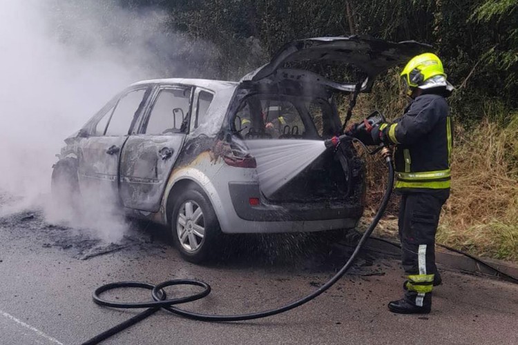 U naselju Krčmatice potpuno izgorio automobil