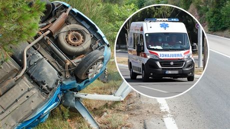 Jeziva nesreća kod Vrčina: U sudaru tri automobila i kamiona, jedna osoba stradala