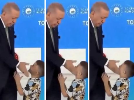 Erdogan ošamario dječaka, a zatim mu dao novac!