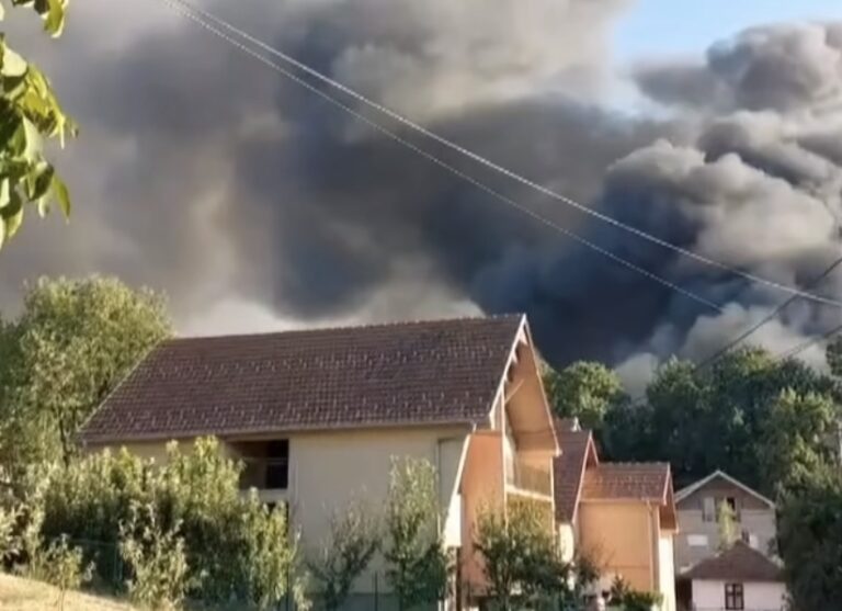 Veliki požar u Kragujevcu: Vatrogasci na terenu, policija sve blokirala