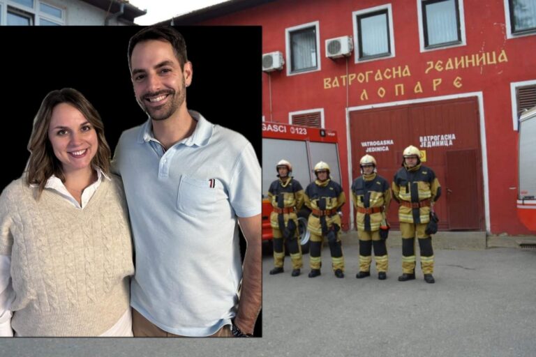 Danijela Pajić i Mark Basi iz Švajcarske pomažu rad majevičkih vatrogasaca