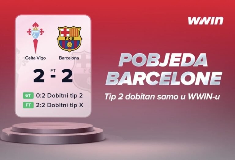 Celta 2-2 Barcelona: WWIN isplatio tikete na pobjedu Barcelone u iznosu od 600.000 KM!