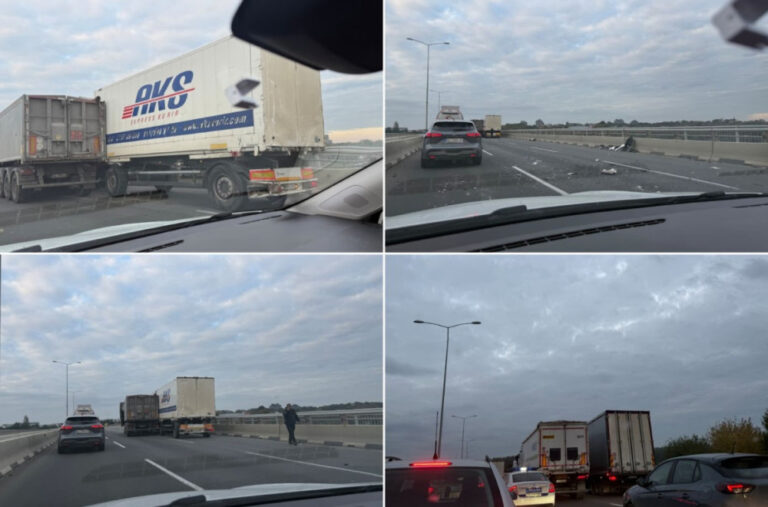 Saobraćajka na Pupinovom mostu – ogromne gužve FOTO