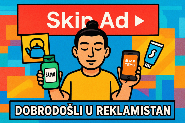 Dobro došli na „Youtube Reklamistan“: „Taj či, Temu i skip ad – sveto trojstvo modernog ludila“