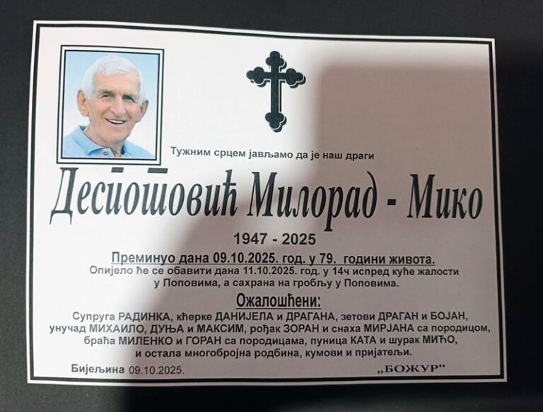 Preminuo Milorad Miko Despotović, legenda semberskog pčelarstva