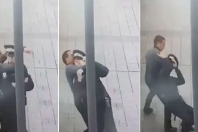 Napadnut policajac ispred Palate Republike u Banjaluci (VIDEO)