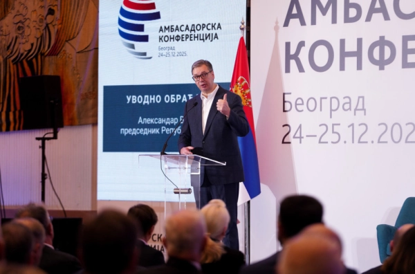 Vučić na Ambasadorskoj konferenciji: Kosovo je Srbija, na svakom mjestu na svijetu to će biti naša politika VIDEO